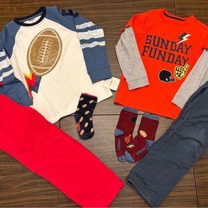 Gymboree Football Themed Clothing- Size 5T/5